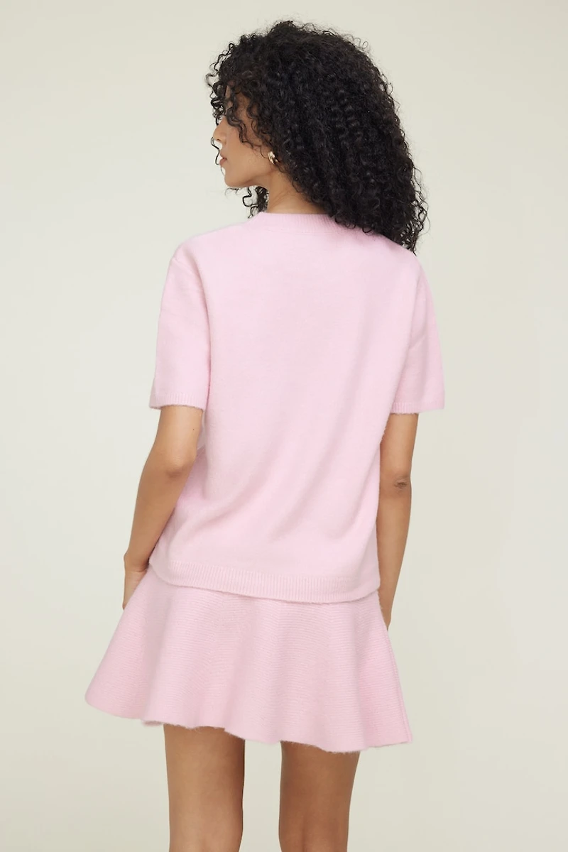 Aura Boxy Short Sleeve Sweater