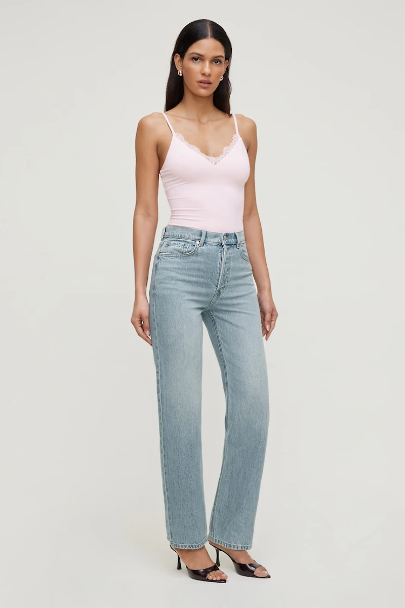 Jean confo à taille haute et jambe droite Olivia