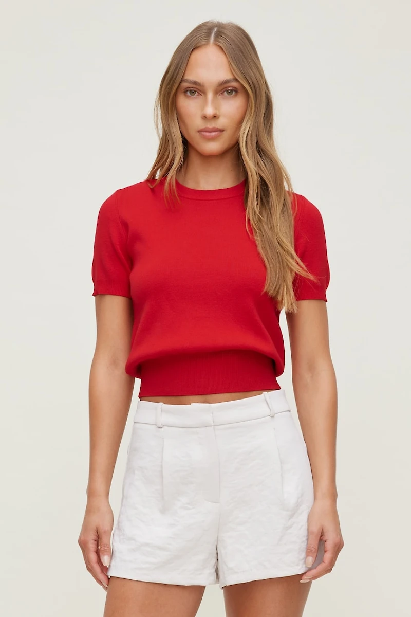 Clara Short Sleeve Sweater