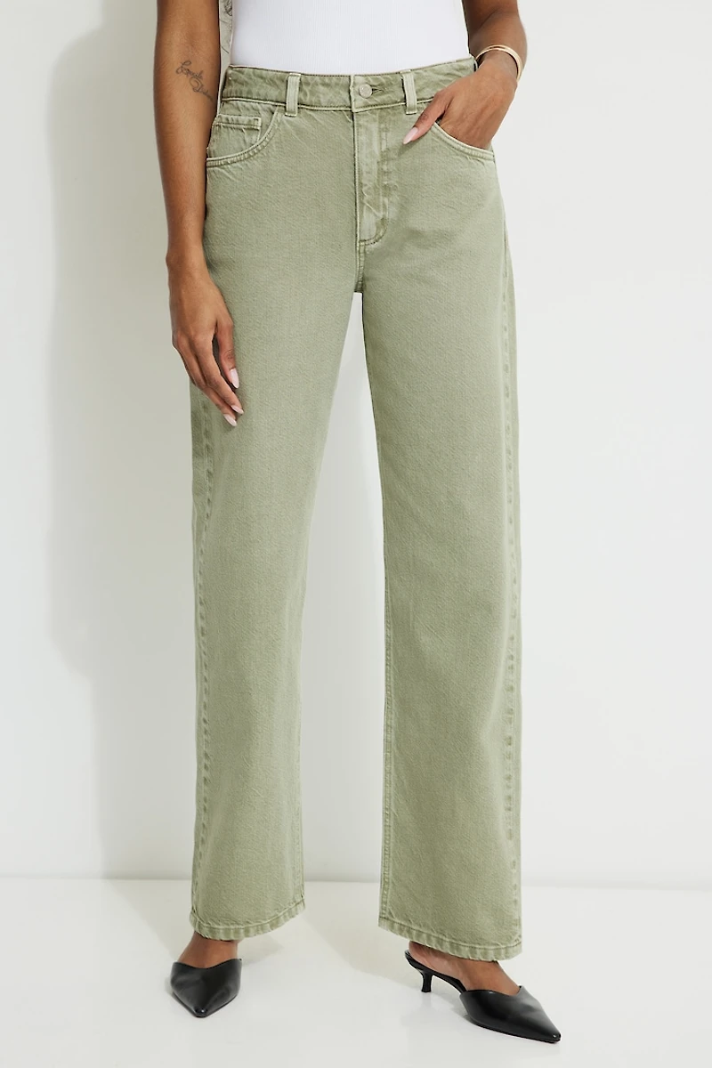 Mika Mid Rise Relaxed Straight Leg Jeans