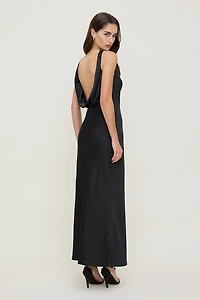 Robe nuisette maxi en satin Nora