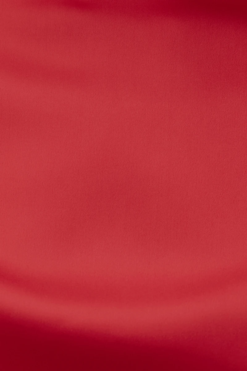 Open Back Satin Blouse