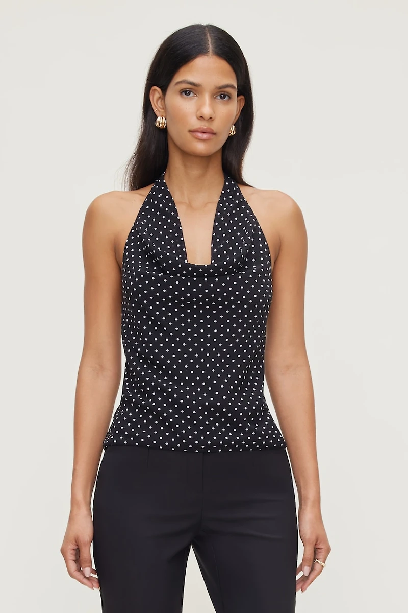 Polka Dot Halter Blouse