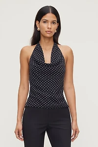 Polka Dot Halter Blouse