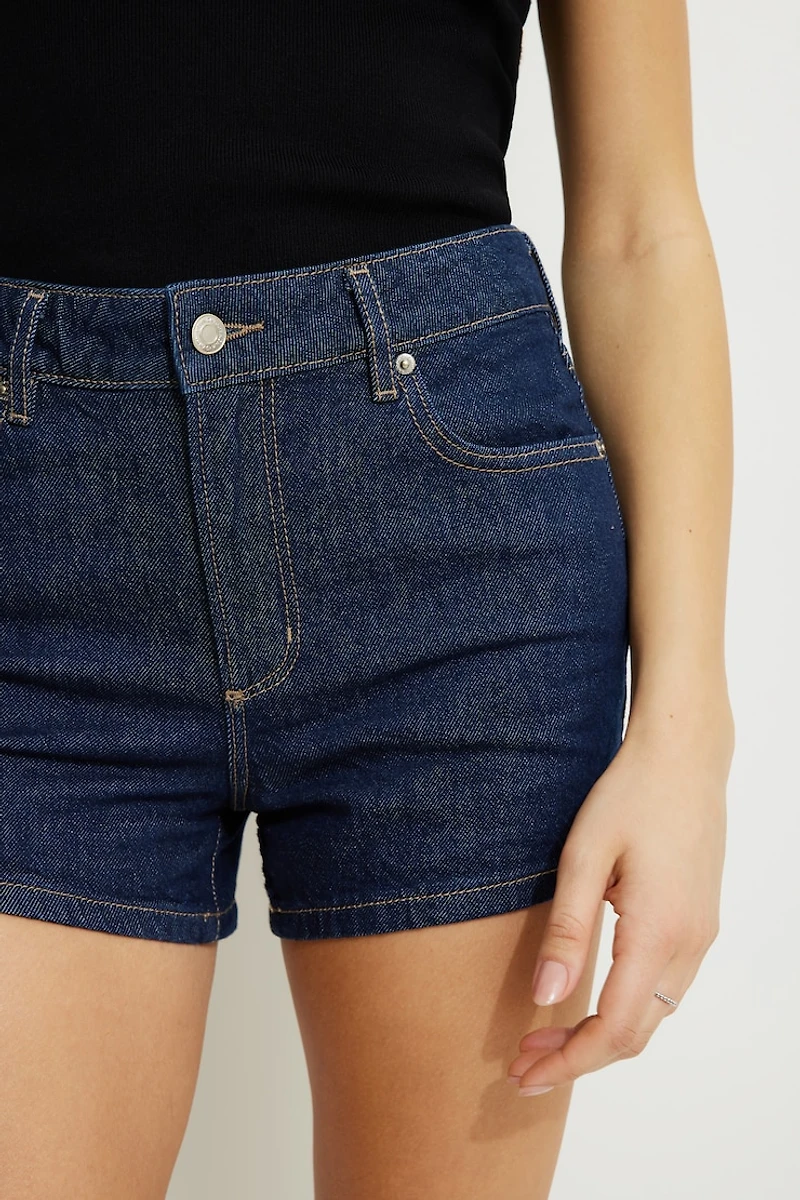 Claudia High Rise Mom Denim Shorts