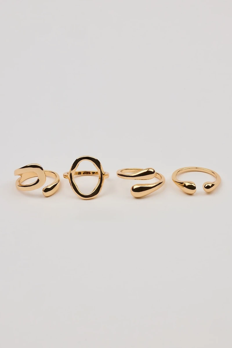 Set of 4 Open Shaped Rings