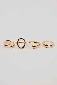 Set of 4 Open Shaped Rings