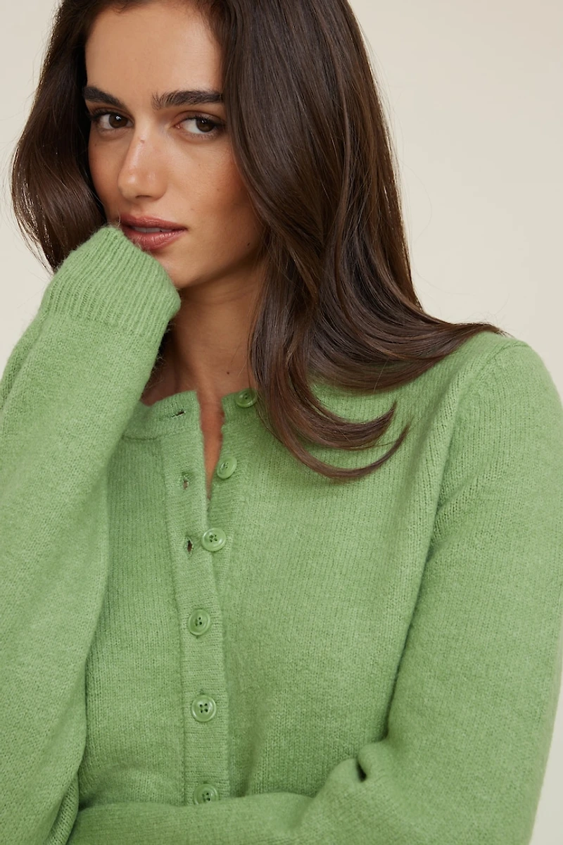 Cardigan à col rond Rebecca