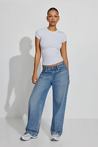 Ribbed Double Layer T-Shirt
