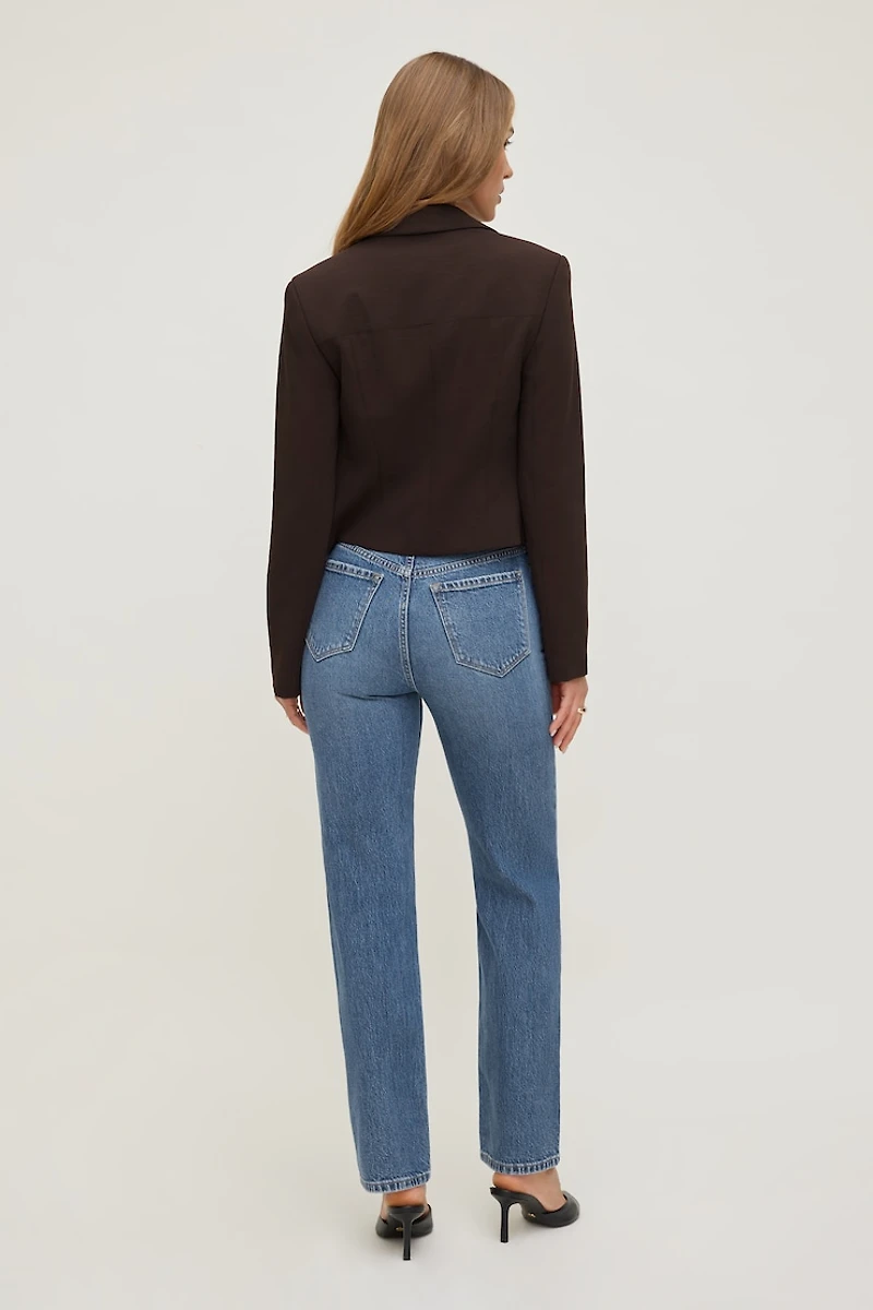 Olivia Comfort High Rise Straight Leg Jeans