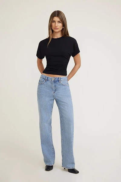 Andrea Shirred Jersey T Shirt