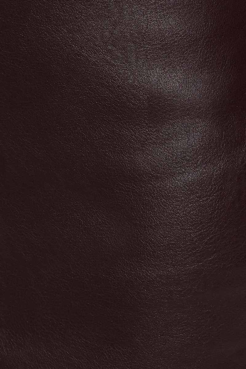 Micro Faux-Leather Bodycon Skort