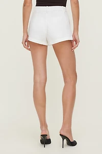 Eliana Pleated High Rise Denim Shorts