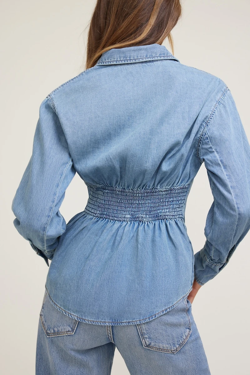 Long Sleeve Shirt With Smocking