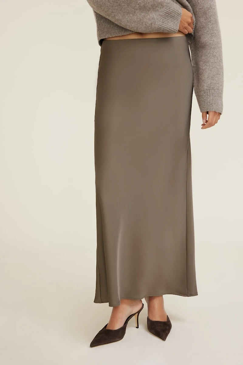 Satin Maxi Skirt