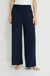 Wide Leg Pull On Pants