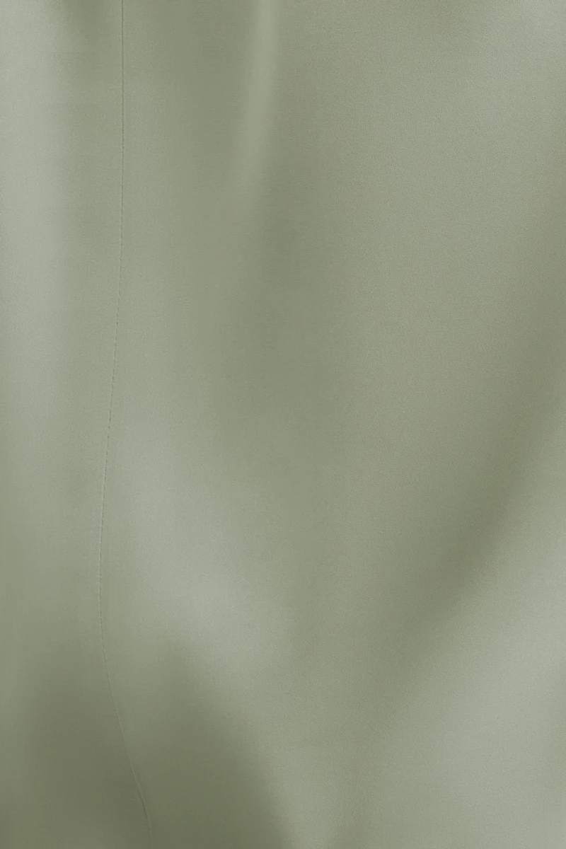 Mock Neck Satin Blouse