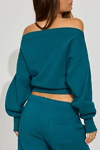 SoftTerry™ Rib Off Shoulder Sweater