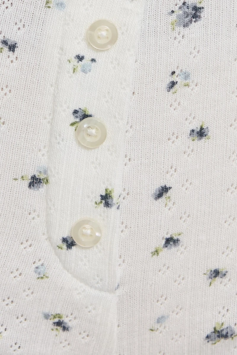 Tiny Pointelle Lettuce Edge Shorts