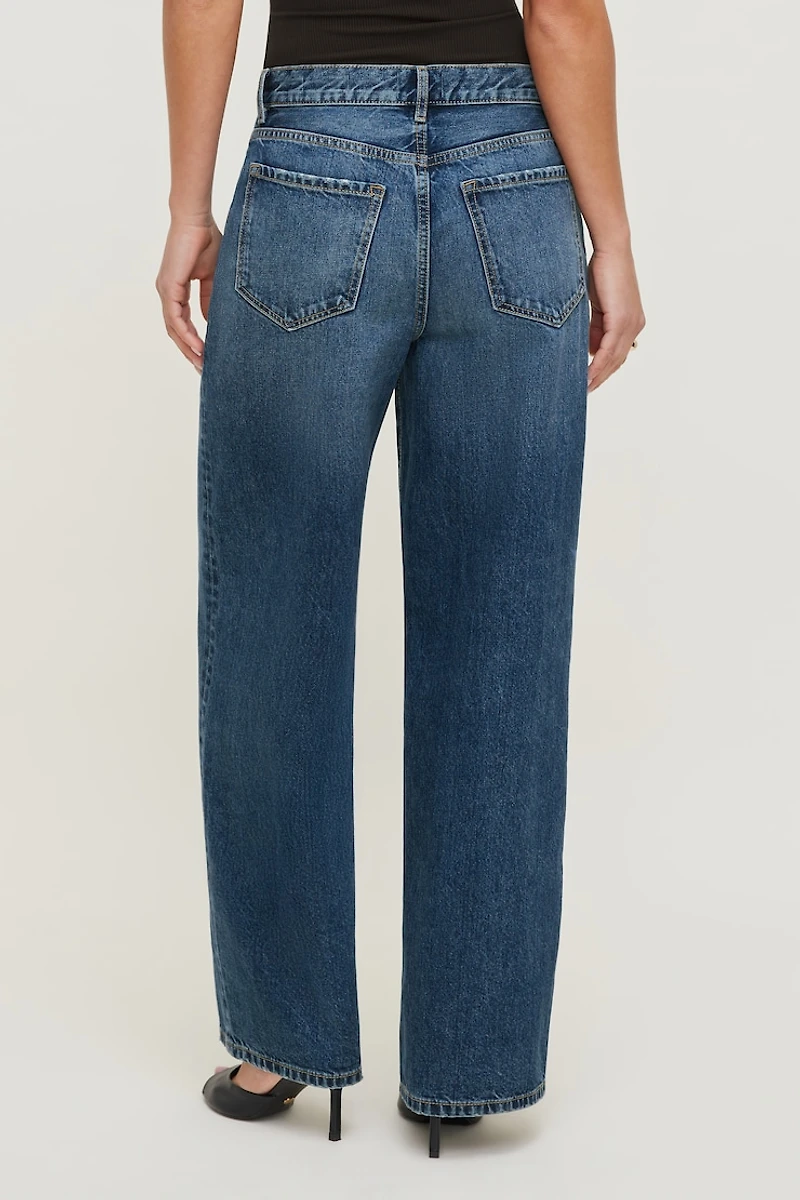 Rowan Mid Rise Baggy Wide Leg Jeans