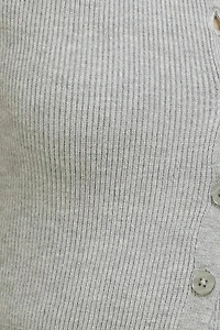 Cardigan côtelé à ourlet cintré Sara