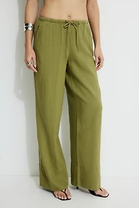 Leo Wide Leg Linen Pants