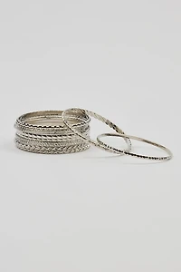 Set of 11 Textured Bangles