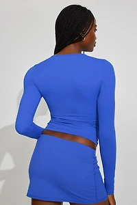 Sleek Crewneck Long Sleeve Top