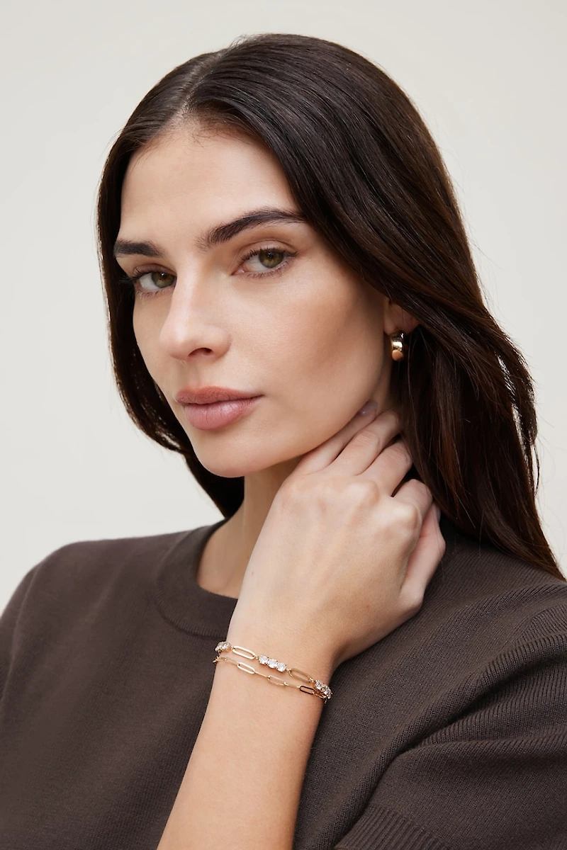 Ensemble de 2 bracelets style trombone