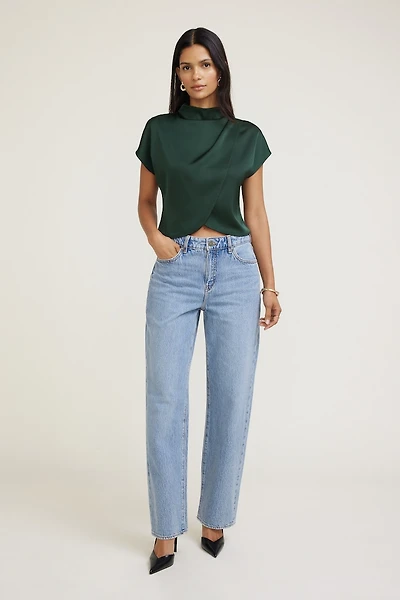 Ella Layered Satin Blouse