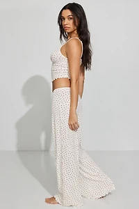 Pointelle Wide Leg Pants