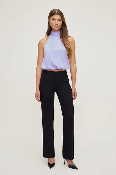 Paloma Bubble Satin Halter Blouse