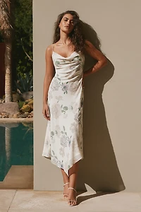 Celeste Asymmetric Maxi Slip Dress