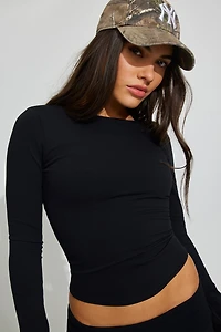 SoftActive Scoop Back Long Sleeve Top