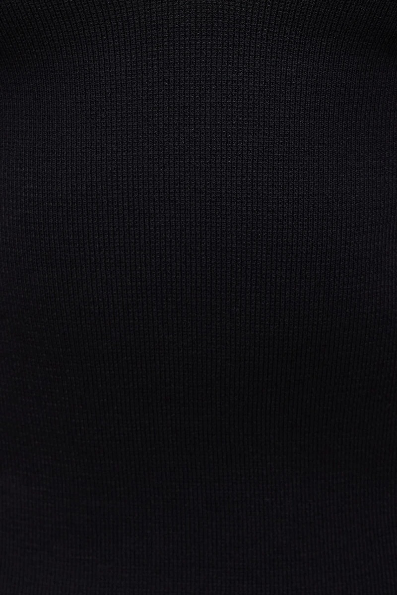 Haut licou en tricot à col dentelé