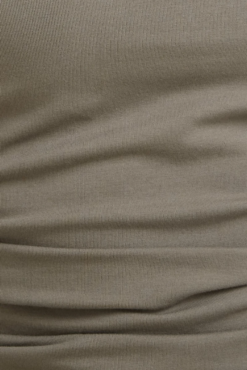 Minirobe froncée en coton-spandex Katia