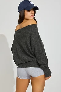 Rory Relaxed Off Shoulder Sweater