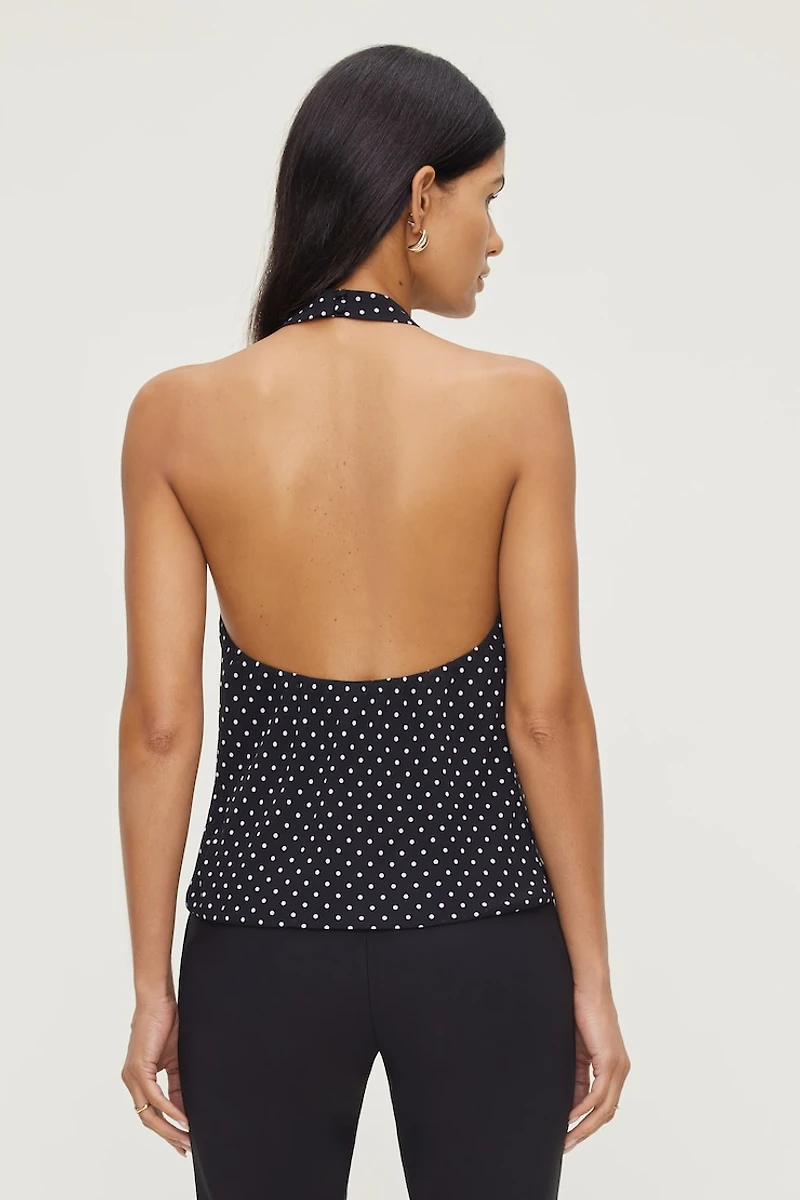Polka Dot Halter Blouse
