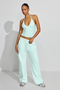 Sleek Plunge Halter Top