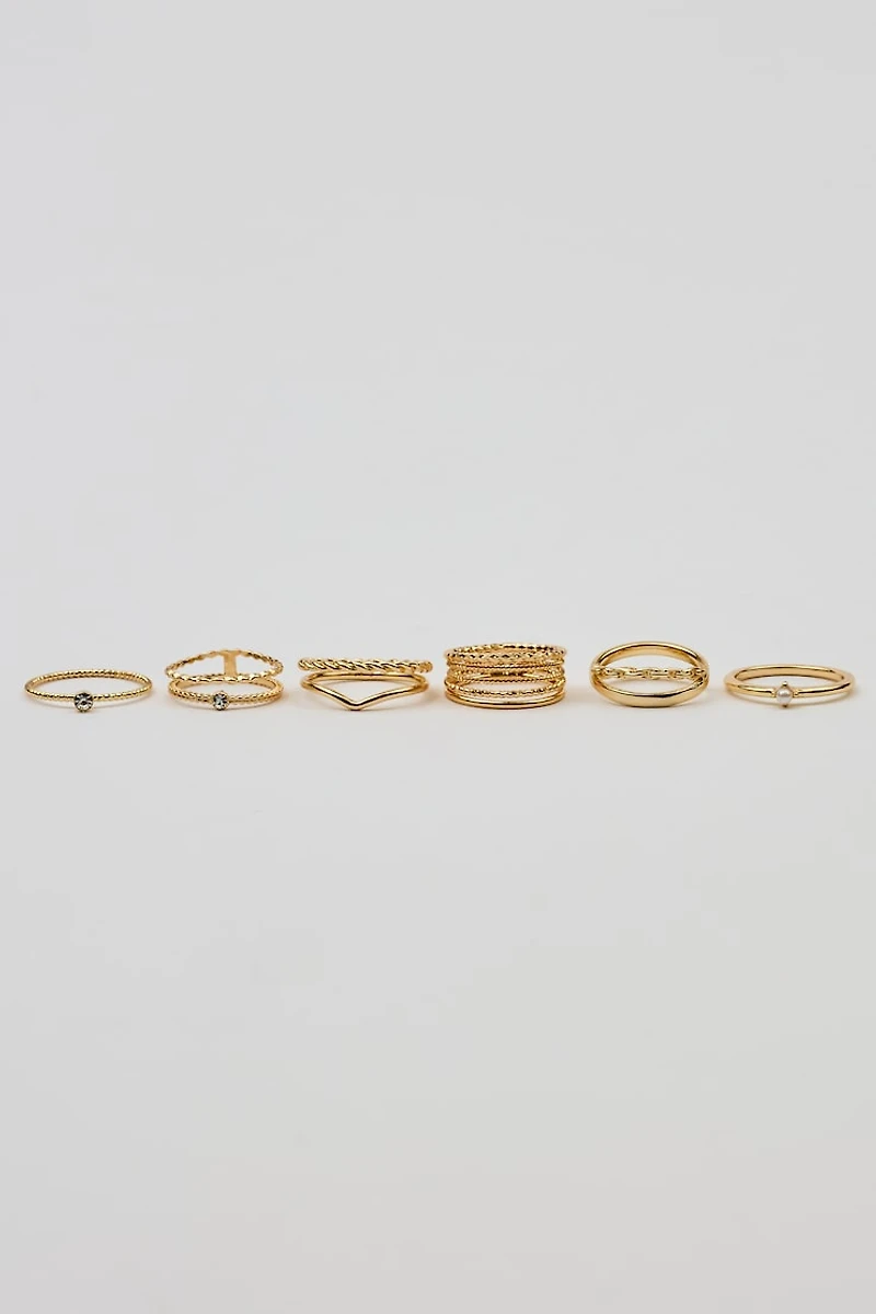 Set of 6 Super Delicate Rings