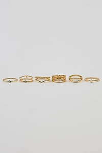 Set of 6 Super Delicate Rings