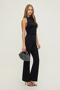 Allover Gem Half Moon Bag