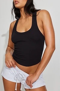 Ribbed Shirttail Tank Top