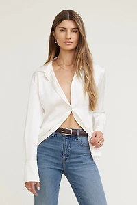 Eva Cinched Satin Shirt