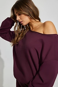 SoftTerry Off Shoulder Sweatshirt