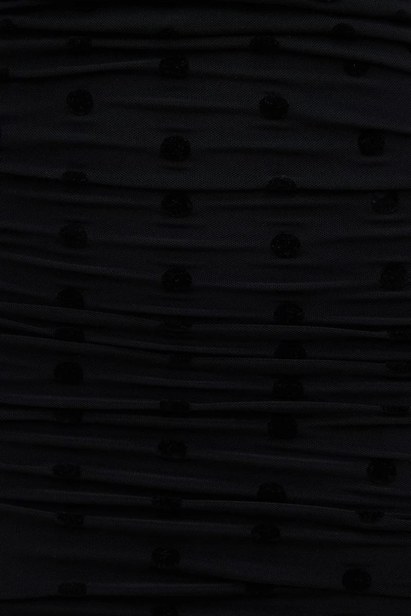 Robe maxi en maille à pois