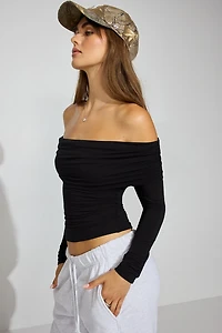 SexyCozy Off Shoulder Long Sleeve Top