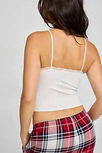 Seamless Lace Trim Cami Top