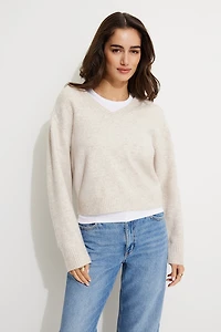 Chandail à col en V Heavenlyarnᴹᶜ