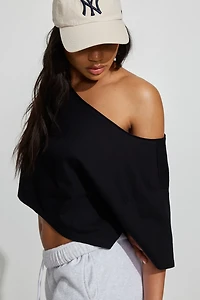 Off Shoulder Cropped T-Shirt